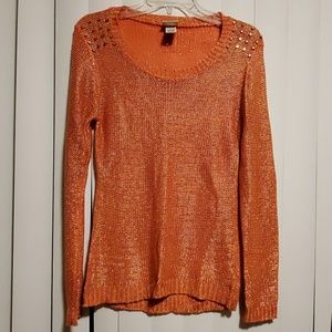 Daytrip Orange and Gold Sweater